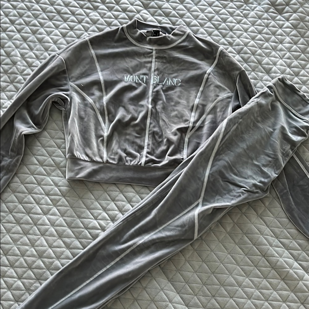 Forever 21 Gray Velvet Set